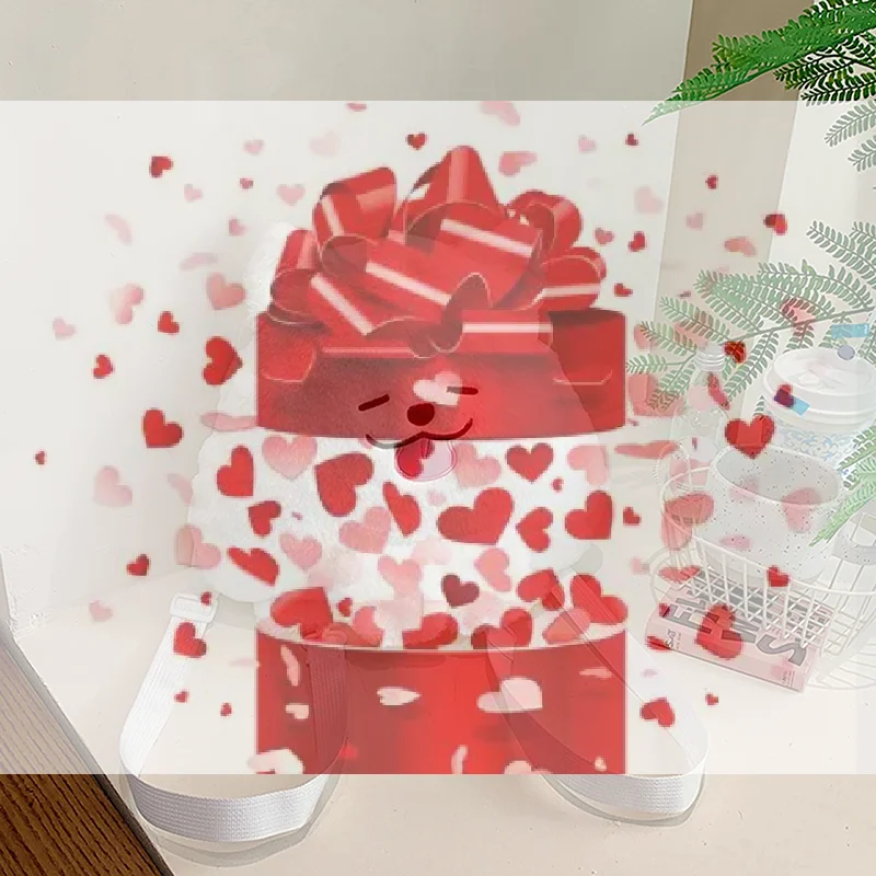 

Милый плюшевый рюкзак в виде самойеда, большой вместительный плюшевый мешок-игрушка, меховая сумка, детская сумка, сумка через плечо, рюкзак, подарки