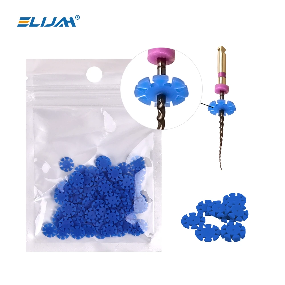 ELIJAH 100Pcs Root Canal Files Stopper Disinfection Marking Circle Dental Mark Ring Counting Rubber Stopper Dental Materials