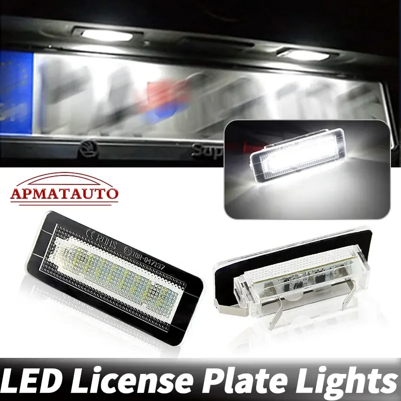 

2 шт. 12 В светодиодная лампа освещения номерного знака без ошибок Canbus для Benz Smart Fortwo Coupe 450 451 W450 W453 белая лампа номерного знака