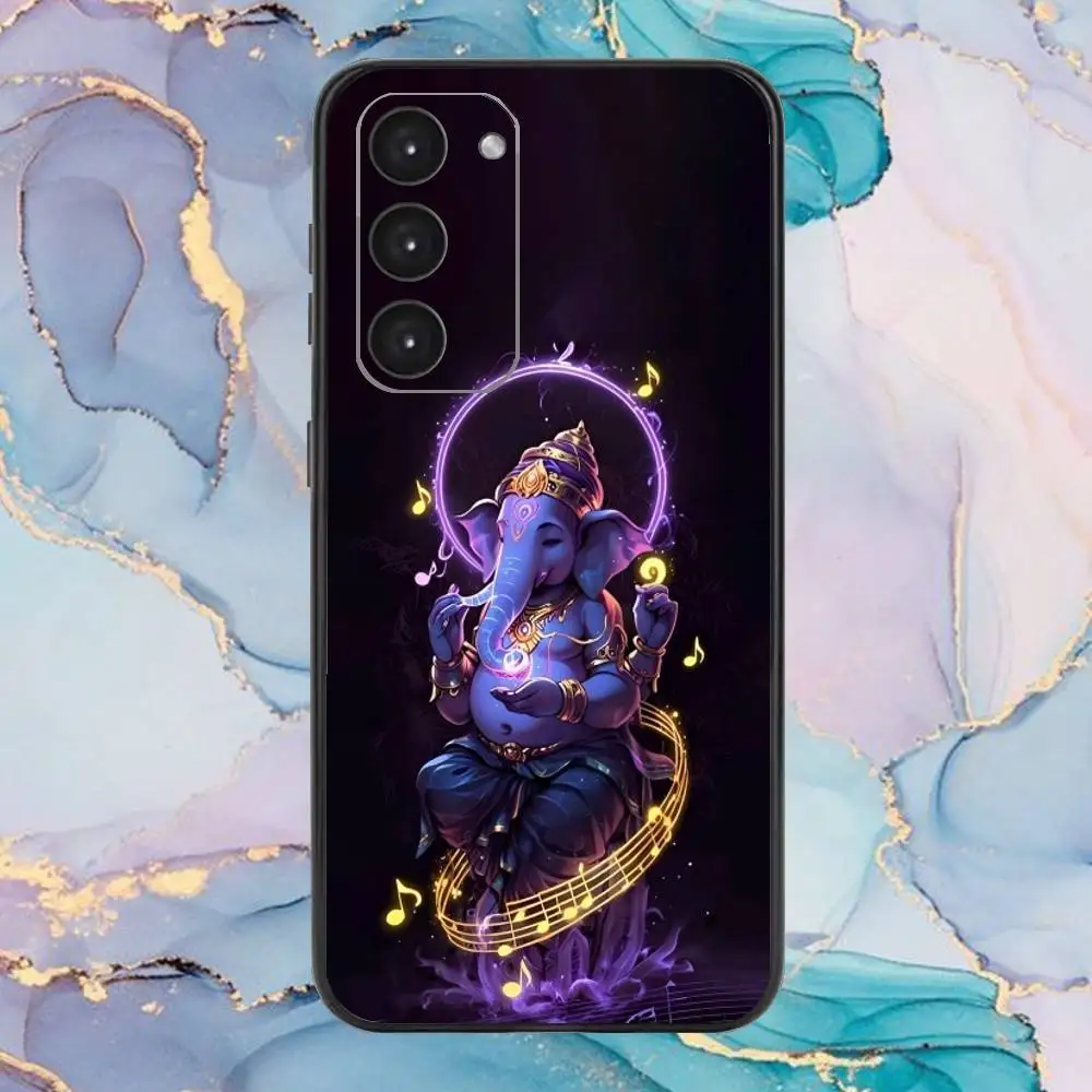 Ganesh Elephant God funda de teléfono para Samsung Galaxy A73,A72,A71,A70,A53,A52,A51, otras fundas negras suaves