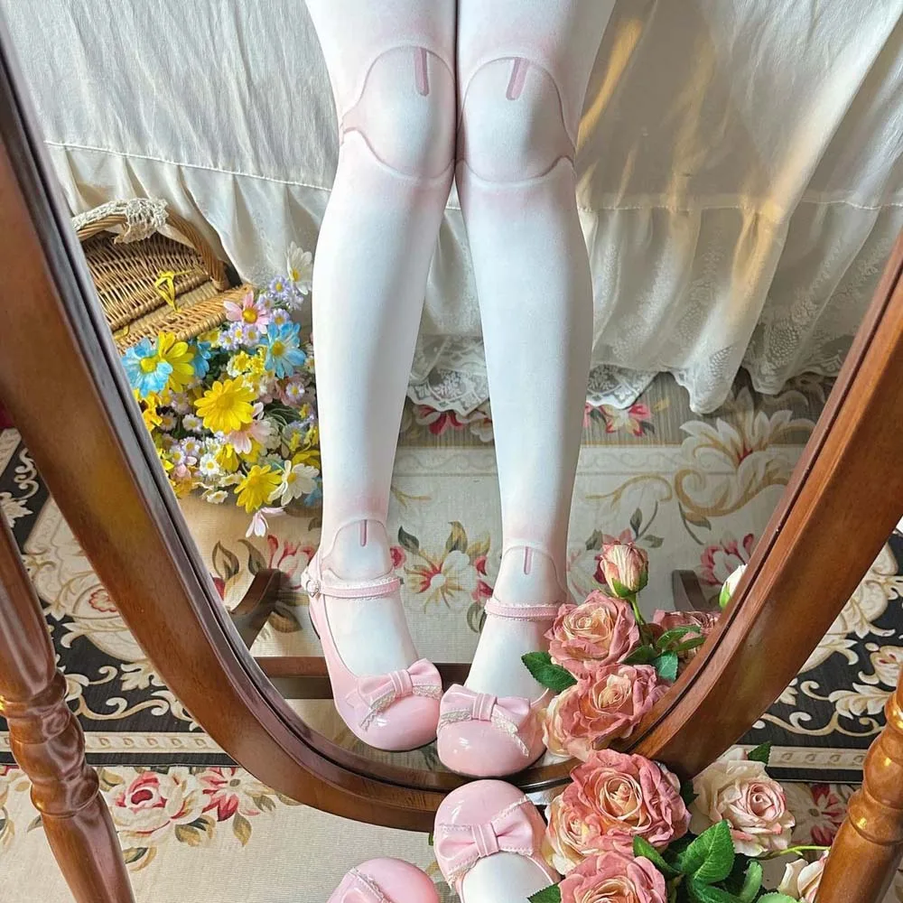 日本のジョイントドールロリータソックス女性夏秋ビューティーソックススイートベルベットプリントパンスト新年バレンタインデーギフト