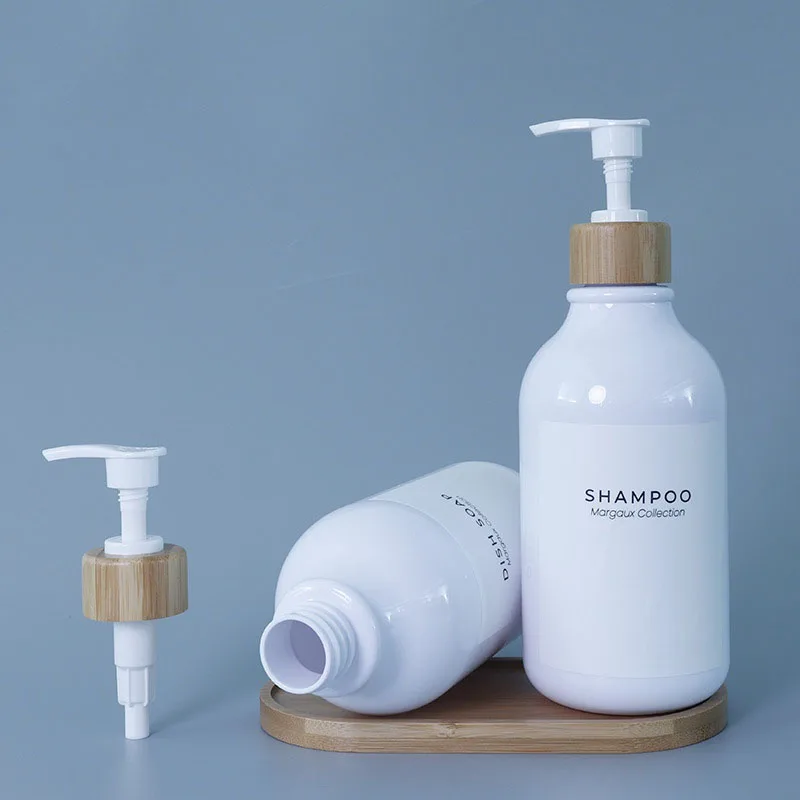 1pcs 500ml White Soap Dispenser Shampoo Bottle Bathroom Body Soap Bottle Large-capacity Lotion Press Plastic Empty Bottle