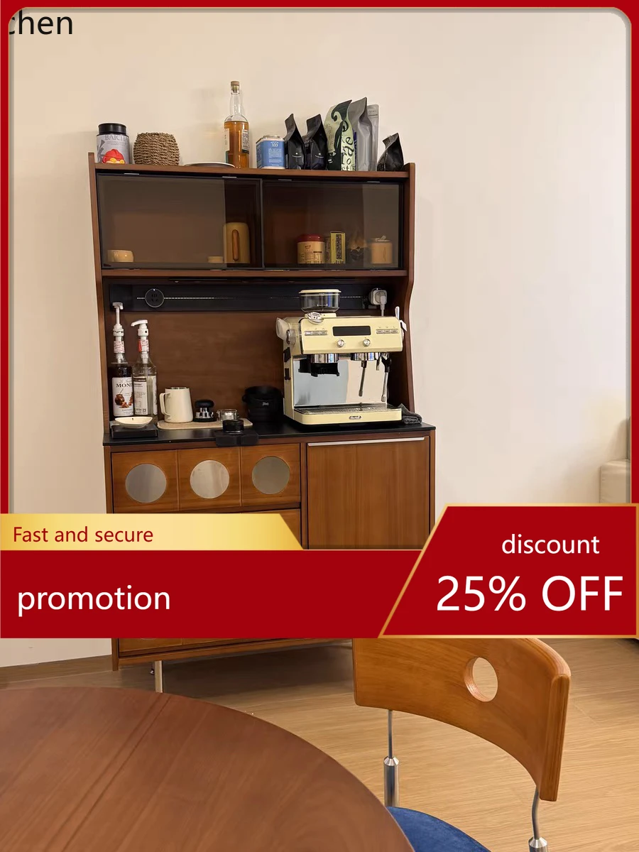 

HT solid wood retro integrated dining side against the wall living room locker narrow porch storage high cabinet