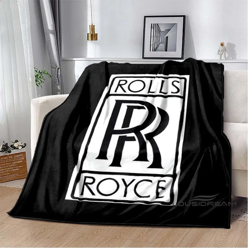 3DCar Supercar R-Rolls R-Royce Logo Flannel Blanket Soft Comfortable Living Room Bedroom Blanket Car Air Conditioning Blanket