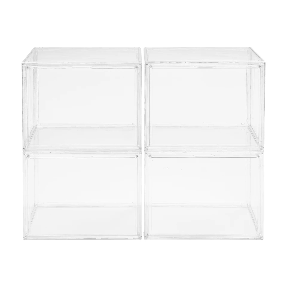Stackable Clear Storage Boxes for Handbags and Shoes