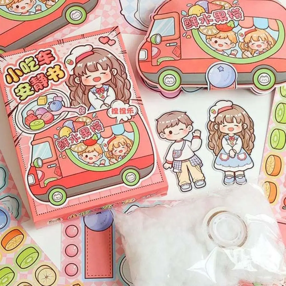 

Sticker Book Telado Pinch Quiet Book Anime Kawaii Pinch Music Quiet Book Paper Activity Books Happy Snack Cart Quiet Book