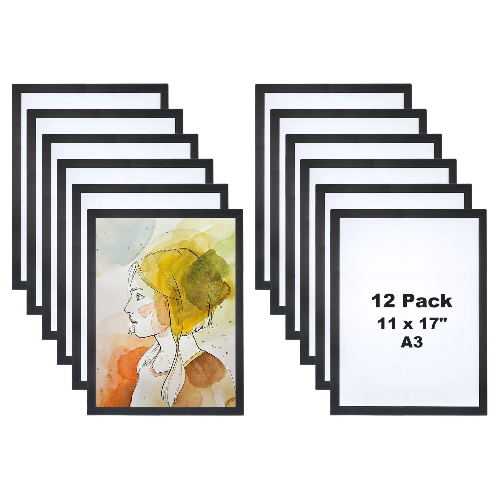 

12 шт. магнитный держатель для вывески A3 магнитная рамка для дисплея самоклеящаяся многоразовая магнитная фоторамка двусторонняя для холодильника