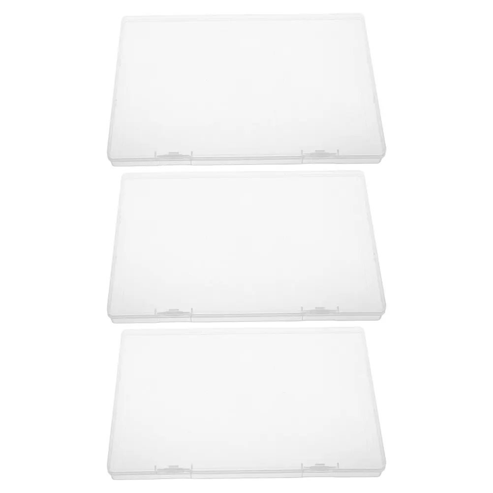 

3pcs Plastic Birth Certificate Storage Box PP Material Clear Document Holder Portable Paper Storage Bin for Important