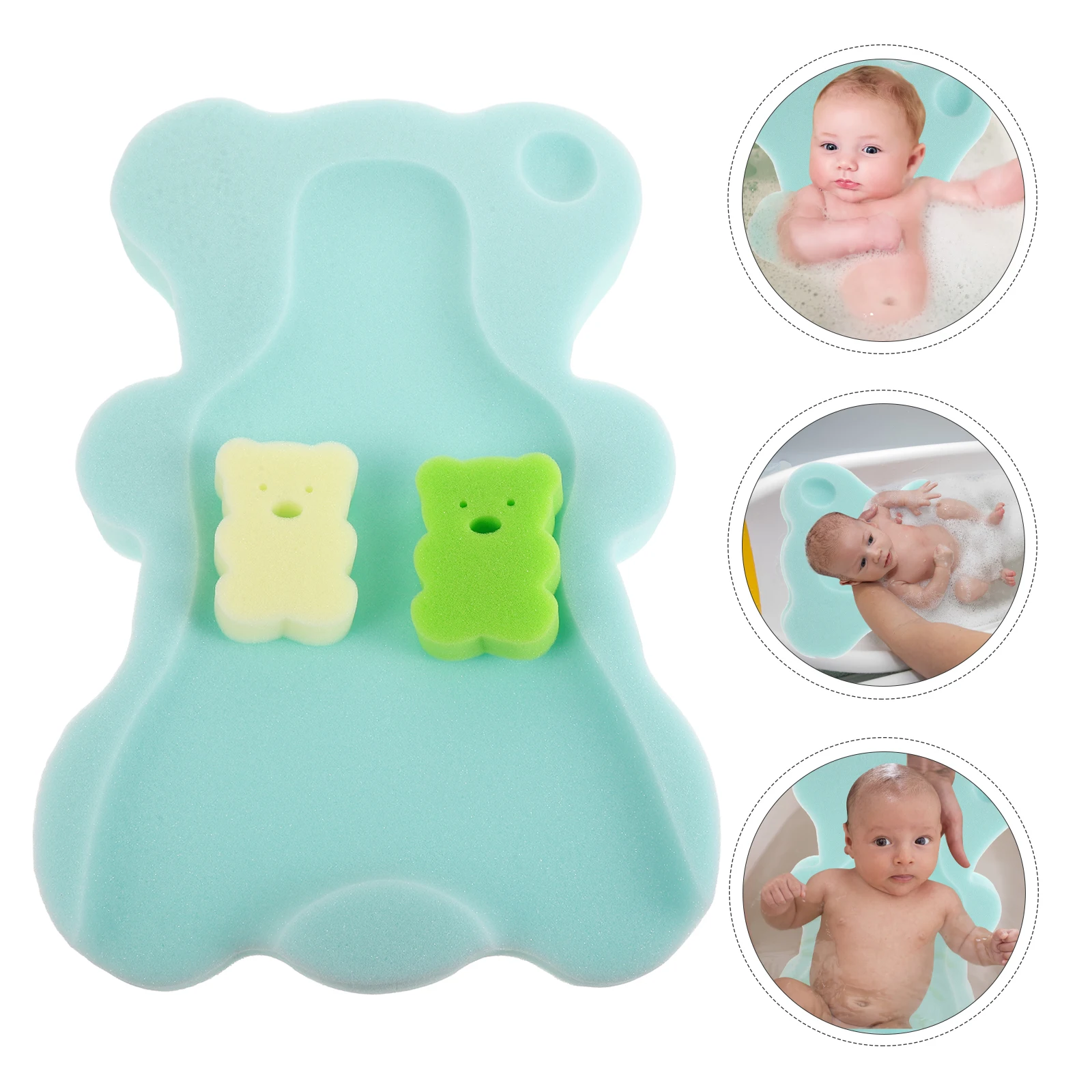 

Sponge Mat for Newborns Nonslip Breathable Diaper Changing Mat Toddler Bath Seat for s Bath Pad