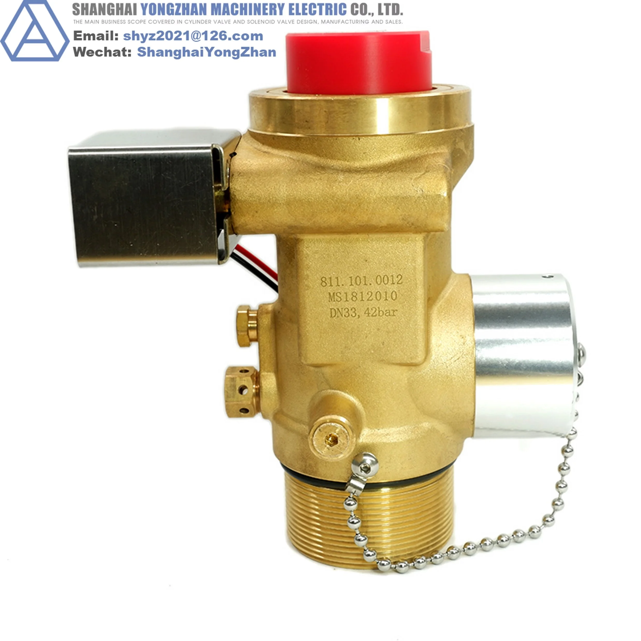 DN33  High quality CE certificated fire extinguishing FM200 cylinder valve