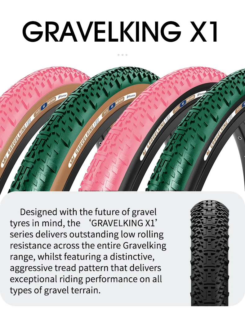 Panaracer 700x40/45C Gravel Road Bike Reifen GravelKing SS KS X1 Offroad-Fahrradreifen Faltbar TLR Tubeless-Reifen 1 Stück – Detail 14