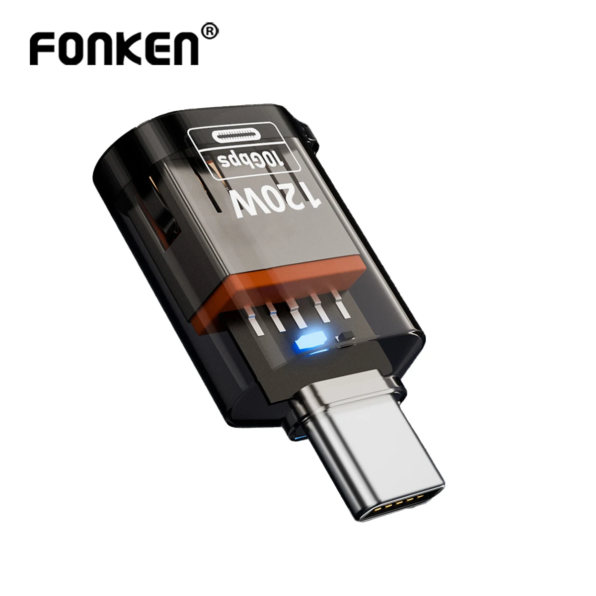 120W Fast Charging USB3.2 Connectors USB A Female to Type C Male Adapters 10Gbps High-speed Data Transfer Converters for iPhone