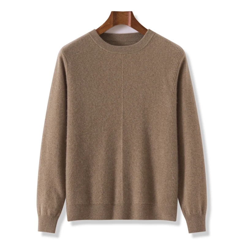 

Choice Men Autumn Winter 100% Merino Wool Round Neck Long Sleeve Pullover Cashmere Knitted Casual Simple Versatile Classic Tops