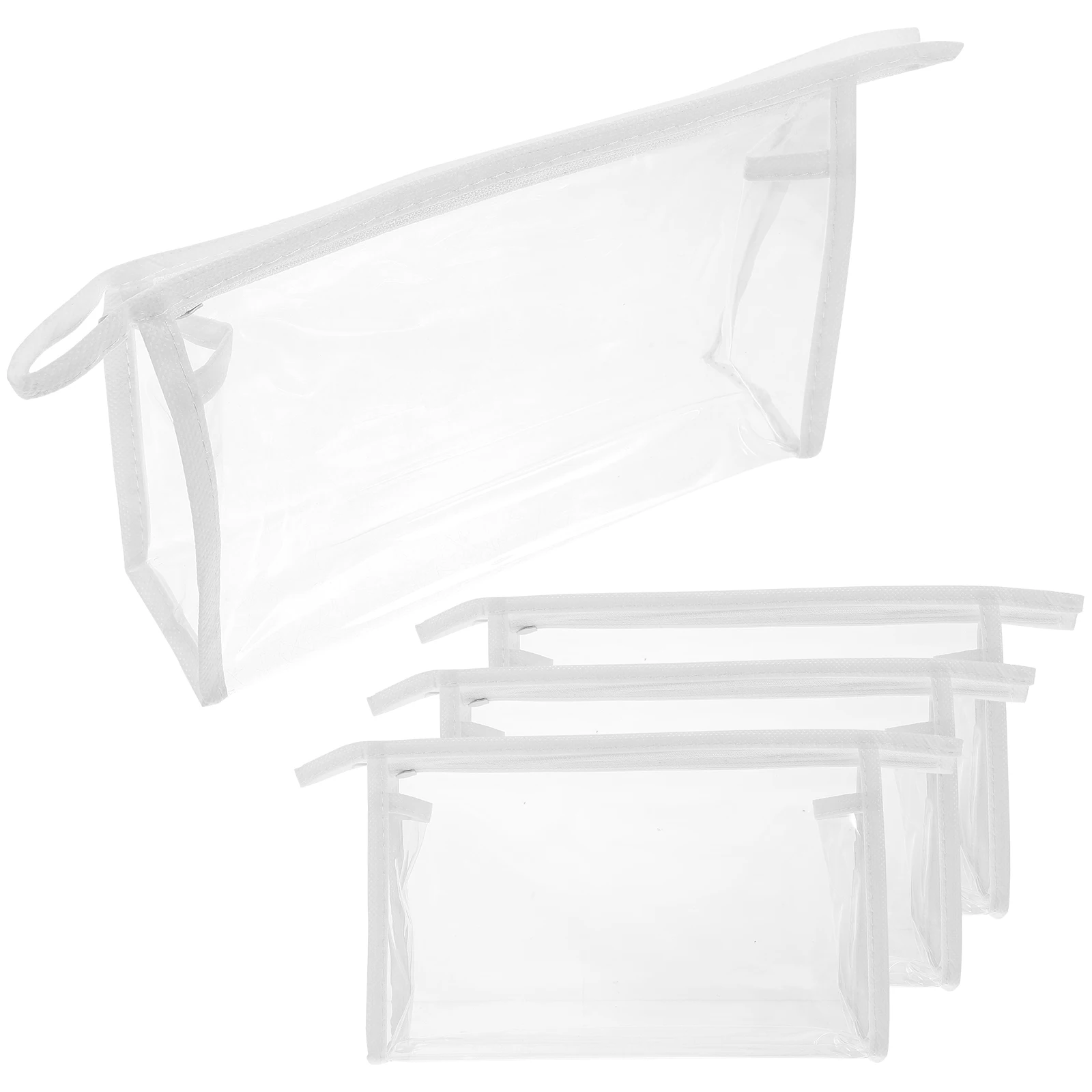 

4pcs Wash Bag Organizer with Clear Zipper Travel Size Toiletry Pouch Makeup Case Storage Skincare Bag Handheld Durable