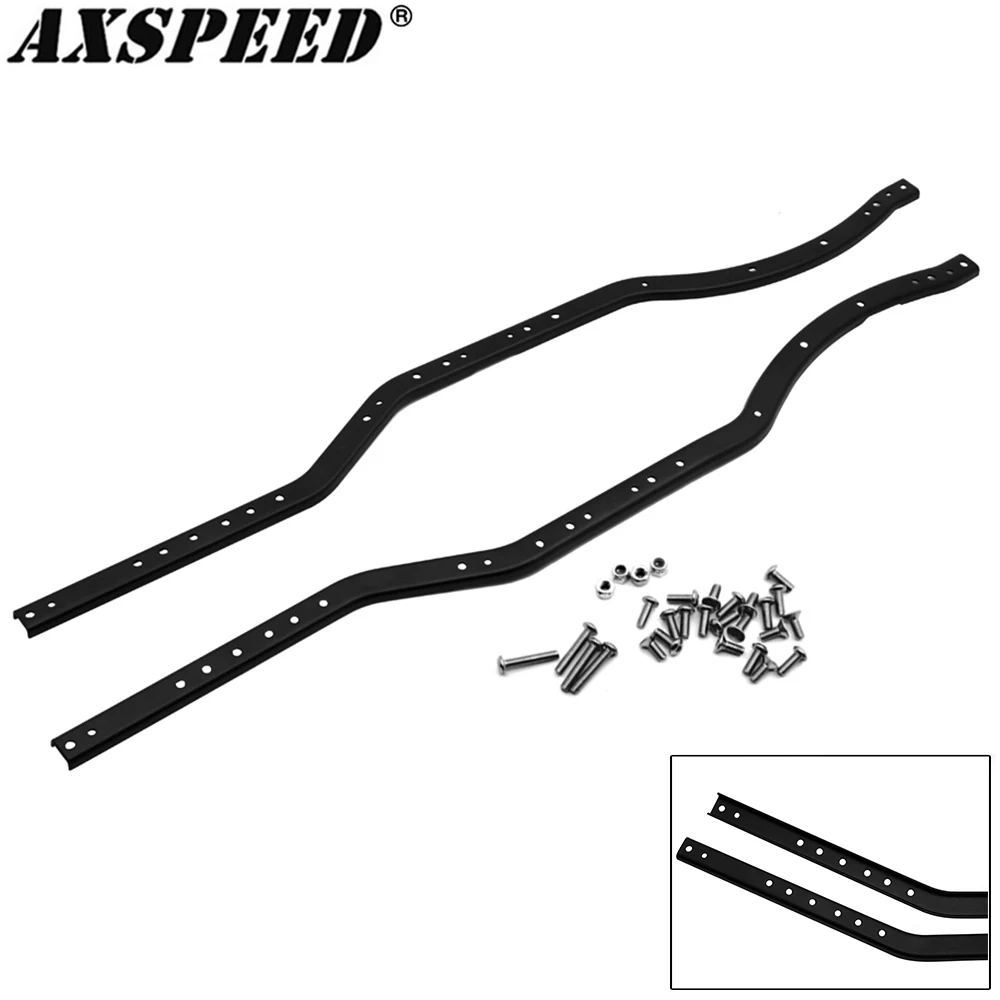 AXSPEED – cadre latéral à poutre en acier inoxydable, châssis pour voiture sur chenilles axiale 1/10 RC SCX10 90046 90047, pièces de mise à niveau