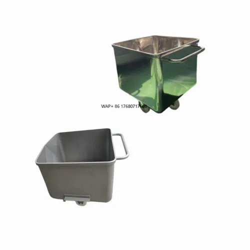 

304 Stainless Steel Meat Drum Trolley 200L Euro Bin Auxiliary Equipment for Meat Processing Plants