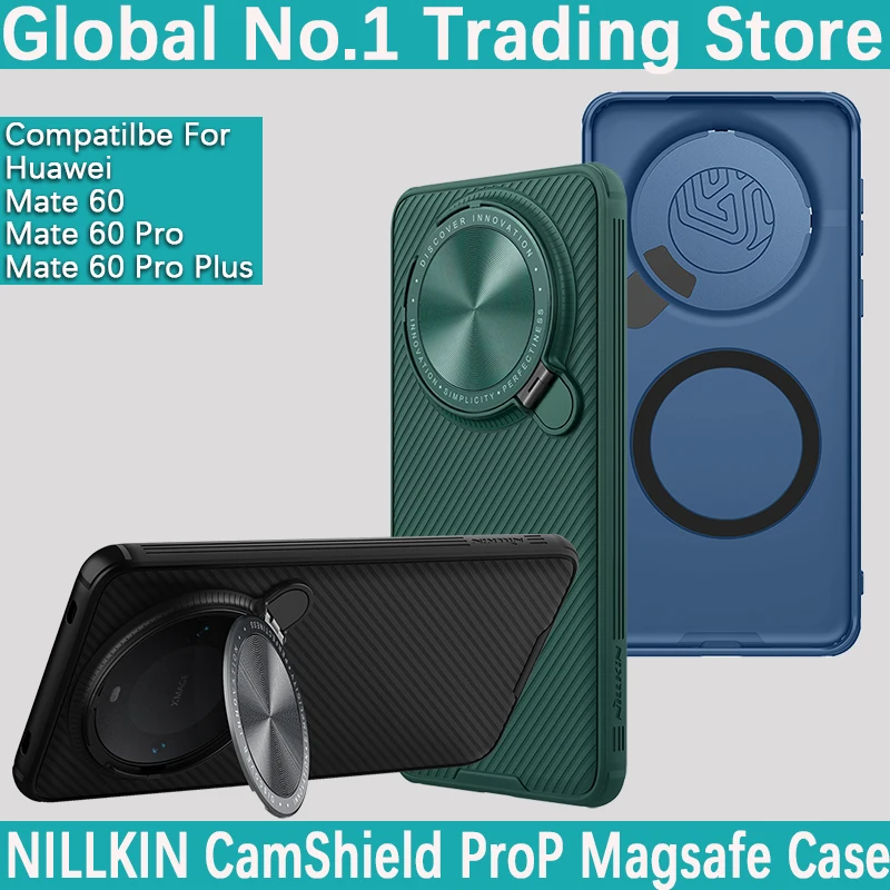 

NILLKIN For Huawei Mate 60 Pro+ Plus CamShield Prop Magnetic Anti fall airbag lens holder phone case Magsafe protective cover