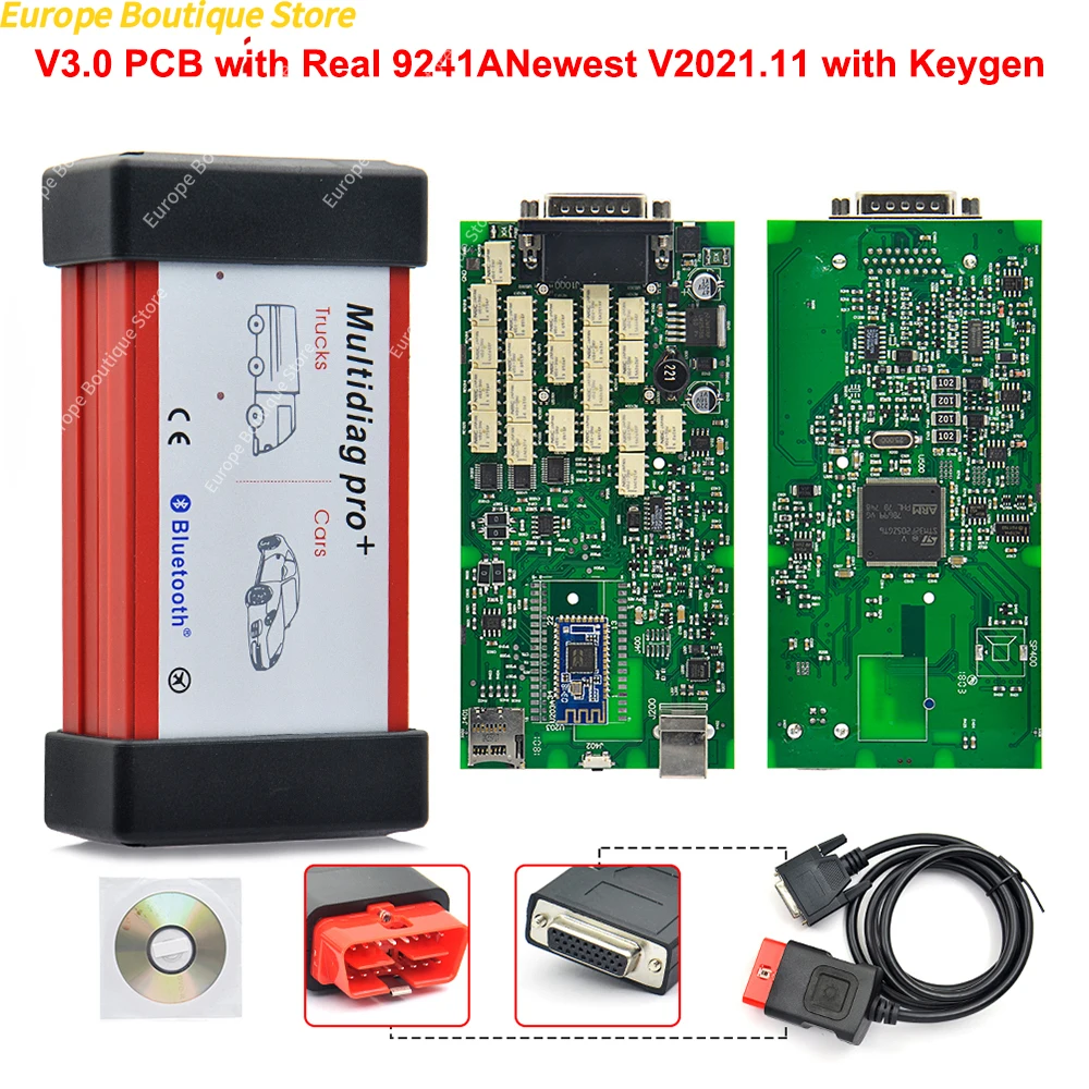 2026 Multidiag Pro + لوحة دارات مطبوعة واحدة TCS Pro الماسح الضوئي V2021.11 Keyen Bluetooth Obd2 الماسح الضوئي للسيارات والشاحنات أداة تشخيص #2
