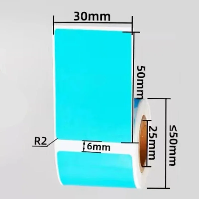 Portable Small Roll Color Four-proof Thermal Label Paper 30 40 50 60 70 mm Portable Printer Tear Resistant Price Sticker