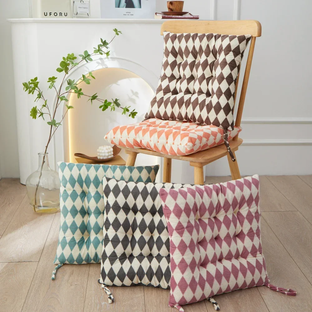 

16"x16" Striped Square Chair Cushion Thick Elastic Cushions Seat Cushion Modern Home Decor Outdoor Car Washable Pillow 40x40cm