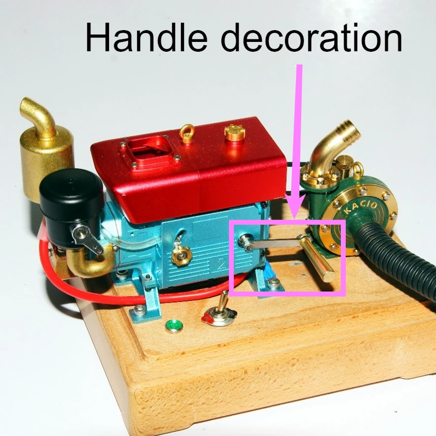 Modelo de motor csion, peças decorativas de metal, mini manivela, alça dourada, decoração, modelo de motor, peças decorativas