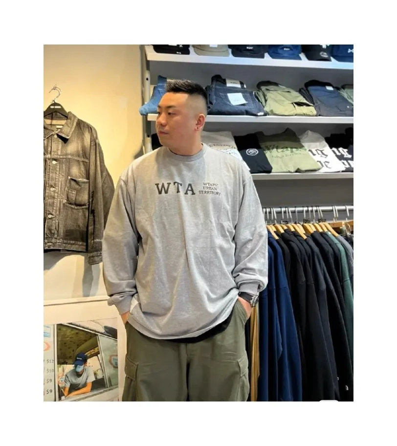 

WTAPS Spring and summer printed round-neck long-sleeved loose casual version of the T-shirt base outer wear comfortable fashion