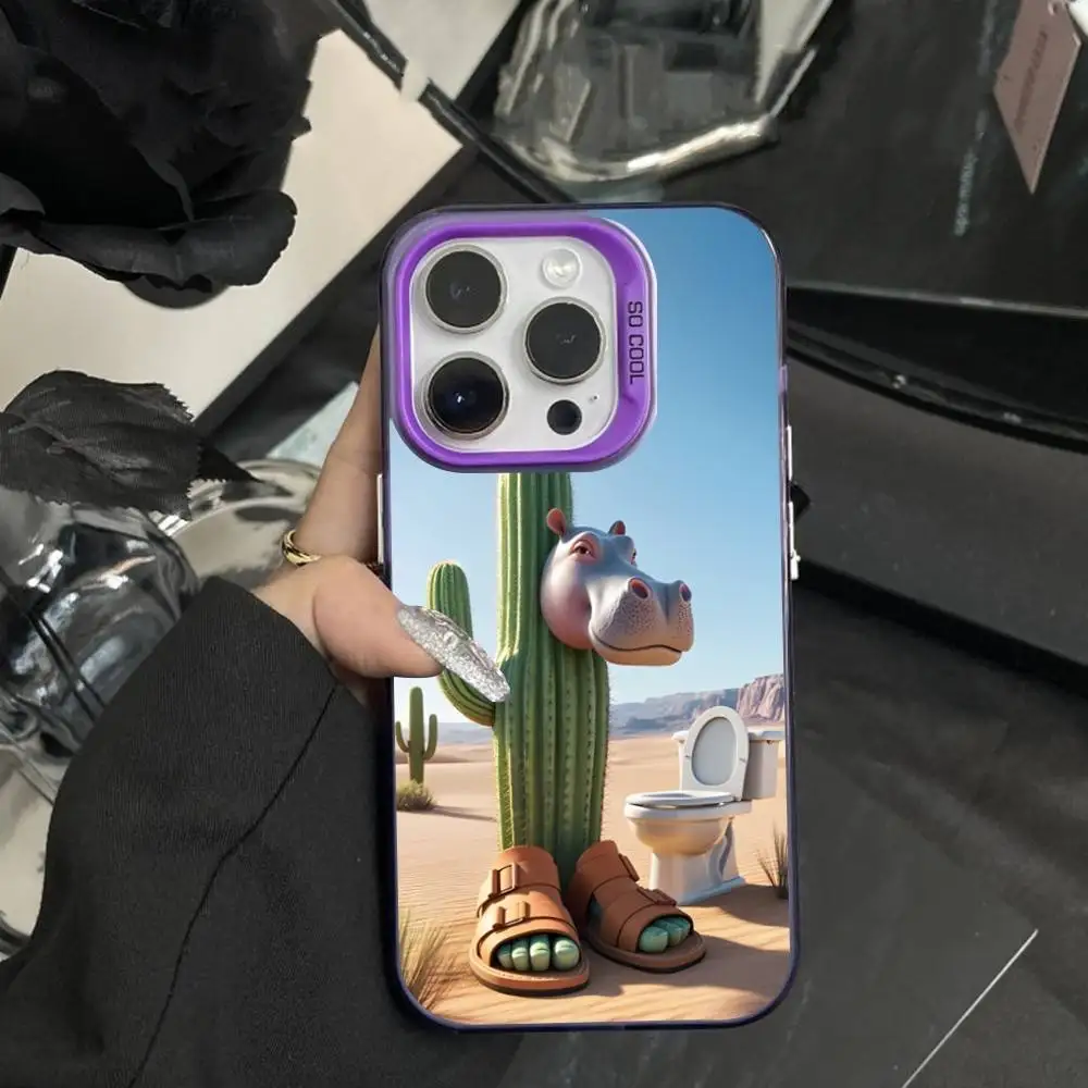 حافظة هاتف غريبة B-Brainrot T-Tralalero لهاتف iPhone 16,15,14,17,13,12,11,XS,Mini,Pro,SE,MAX غطاء سيليكون أرجواني غير لامع #2