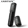 Ambition Soldier Max 무선 문신 기계 펜, 더블 베어링 스트레이트 로드, 2400mAh 컬러 스크린, 결제 배터리, 코어리스 모터 1
