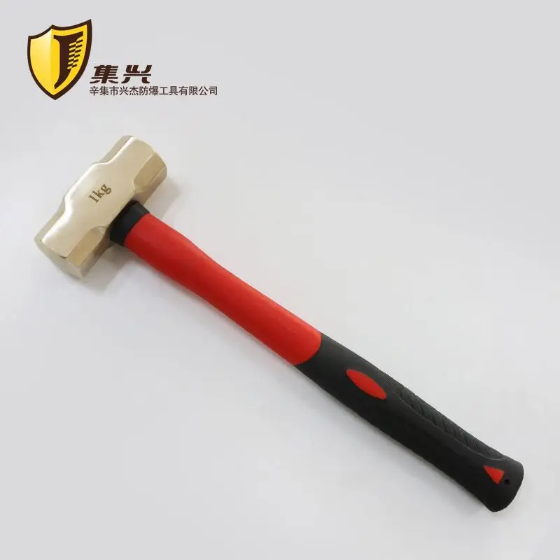 1kg brass octagonal hammer with plastic handle, brass hammer, large hammer, copper hammer/hammer