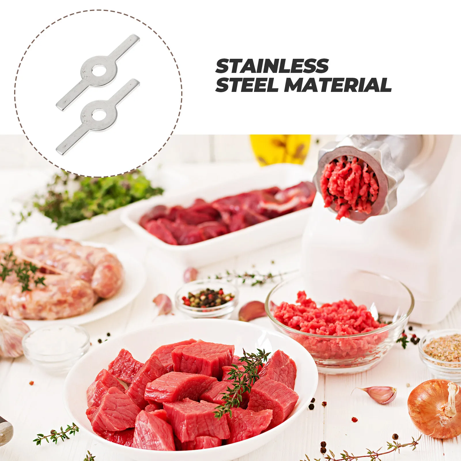 

2pcs Stainless Steel Sausage Stuffer Brackets for 55mm Meat Grinder Compact Kitchen Utensils Accessories Tools