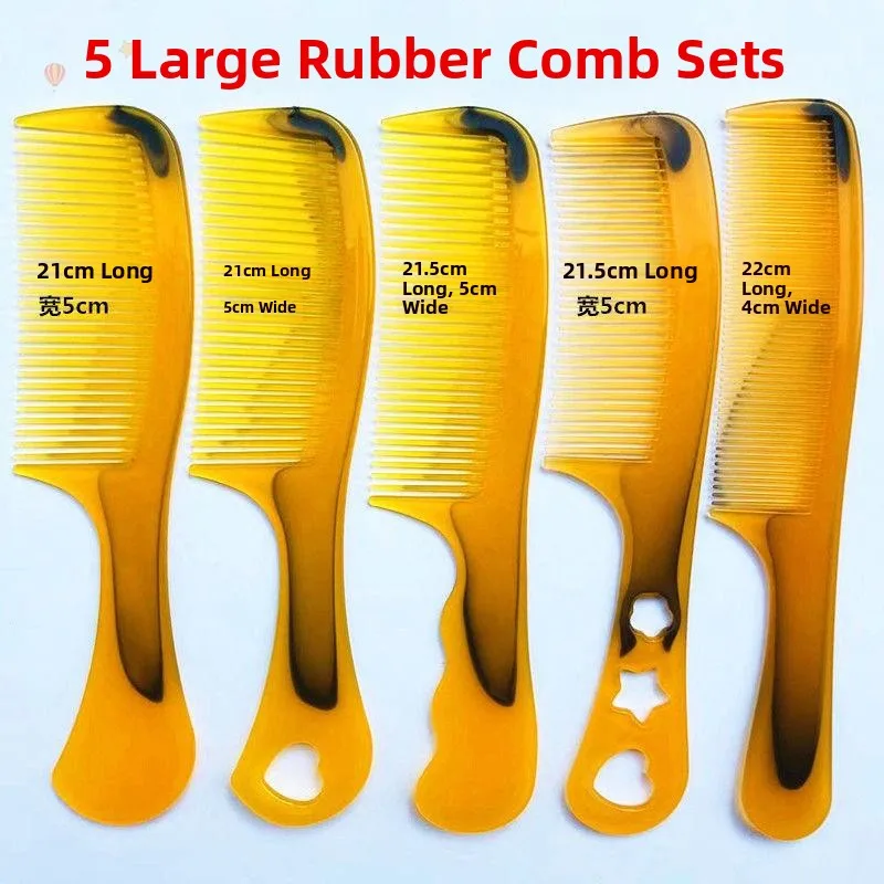 

l White Horn Comb Women's Long Hair Straightening Home Use Head Meridian Massage Carved Wood Comb Pure