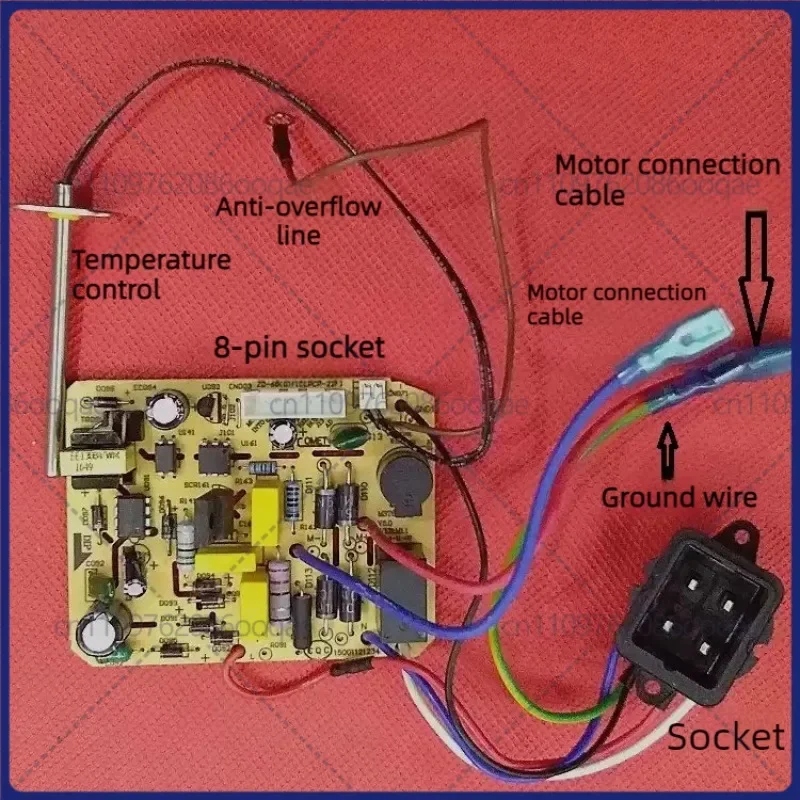 for Midea DS10J11 Soymilk Maker Mainboard, Power Supply 8-Pin PCB with Buzzer