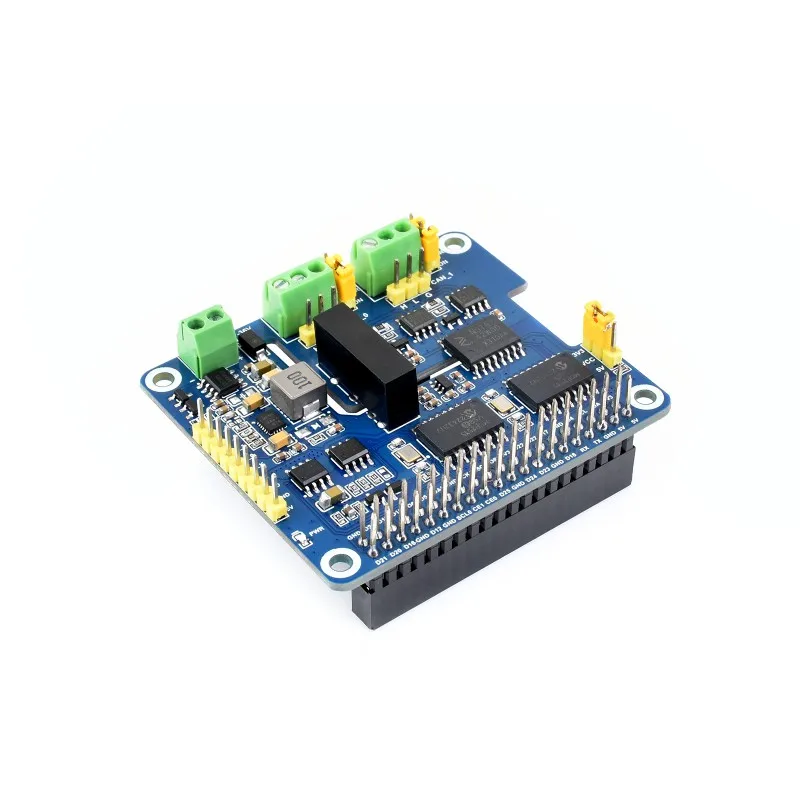 2-Channel Isolated CAN Bus Expansion HAT For Raspberry Pi, Dual Chips Solution, Stackable Design For Expanding Multiple CAN