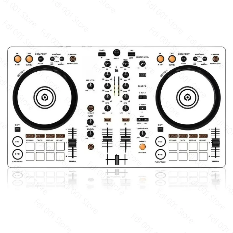 skin-ddj-flx4-フィルム-オールインワンマシン-flx4-コントローラー-ディスクプレーヤー-ddjflx4-ステッカー-ホワイト