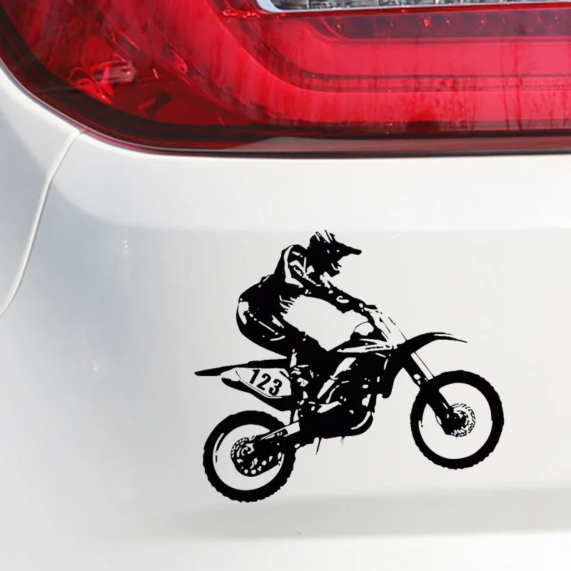 Car Stickers Cool and Stylish Motorcycle Model Car Decoration Accessories Decals Creative Waterproof Black/white, 20cm*18cm