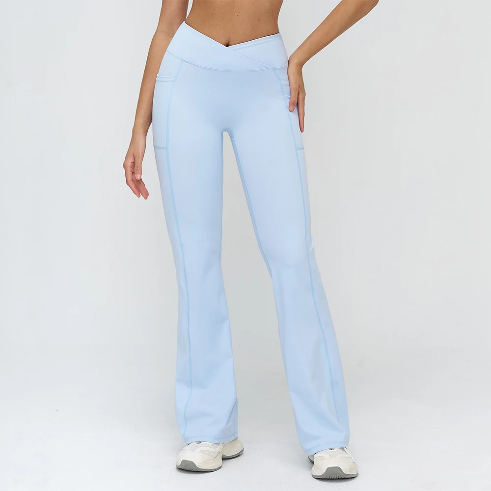 

Yoga Pants Sports Flared Leggings Women Breathable Latin Dance Pants Women Fitness Bell-Bottoms Casual Tummy Tuck Pants