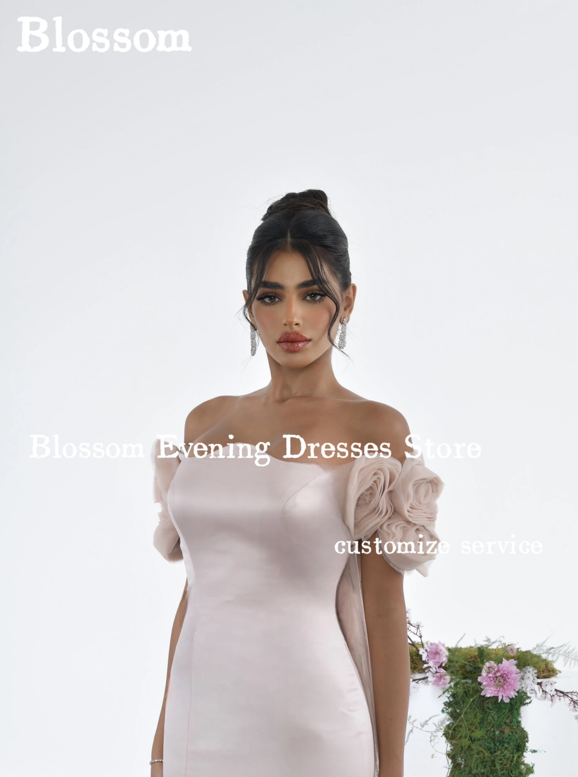 Off Shoulder Luxury Evening Dresses For Prom Ruffles Beaded Long Tail Zipper-up Wedding Party Gown Bridal فساتين مناسبة رسمية