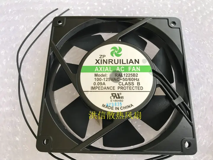 

Xinruilian RAL1225B2 AC 100-125V 0.09A 120x120x25mm 2-Wire Server Cooling Fan