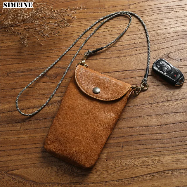 Prawdziwa skórzana torba na ramię dla mężczyzn origianalna skóra bydlęca Vintage mała torby kurierskie Crossbody torebka na telefon na telefon komórkowy