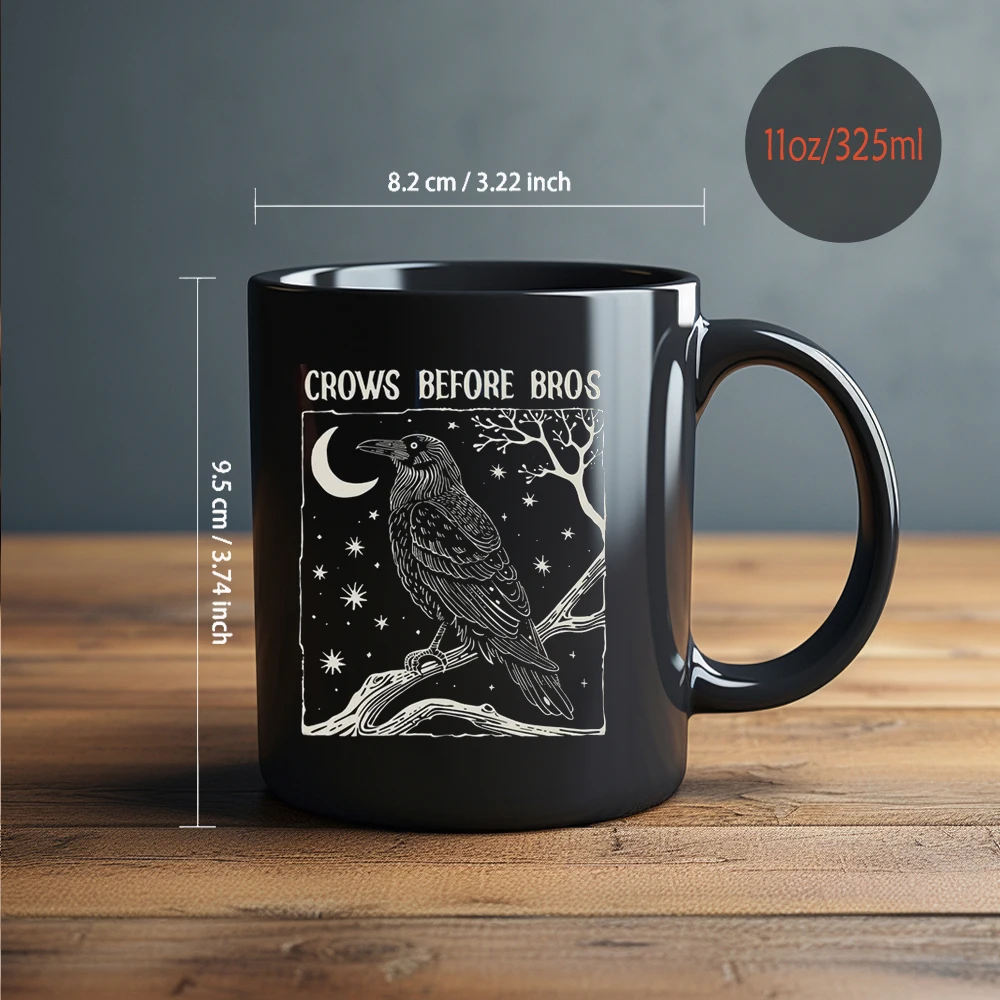 crows before bros mug black coffee office mug new year gift mug  crows lover friends birthday gift