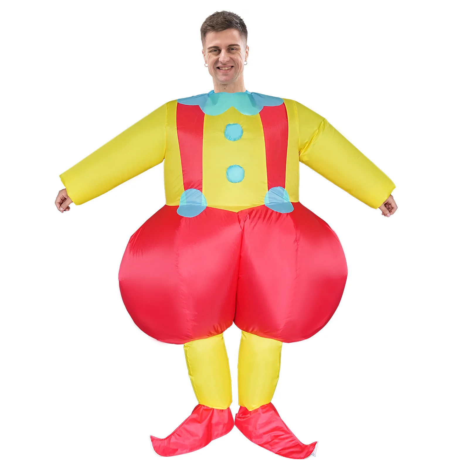 Fantasias Infláveis de Palhaço com Fundo Grande, Roupas Infláveis para Festa de Halloween, Fantasia de Cosplay, Adereços Engraçados para Apresentações