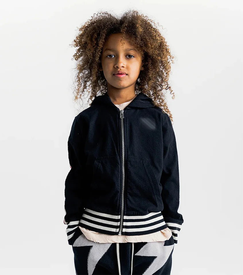 24 N Kids Sweatershirt Hooded Zip Cat Letter Skull Clown Children Long Sleeve Jacket Personality Neutral Wear Youngster Clothing