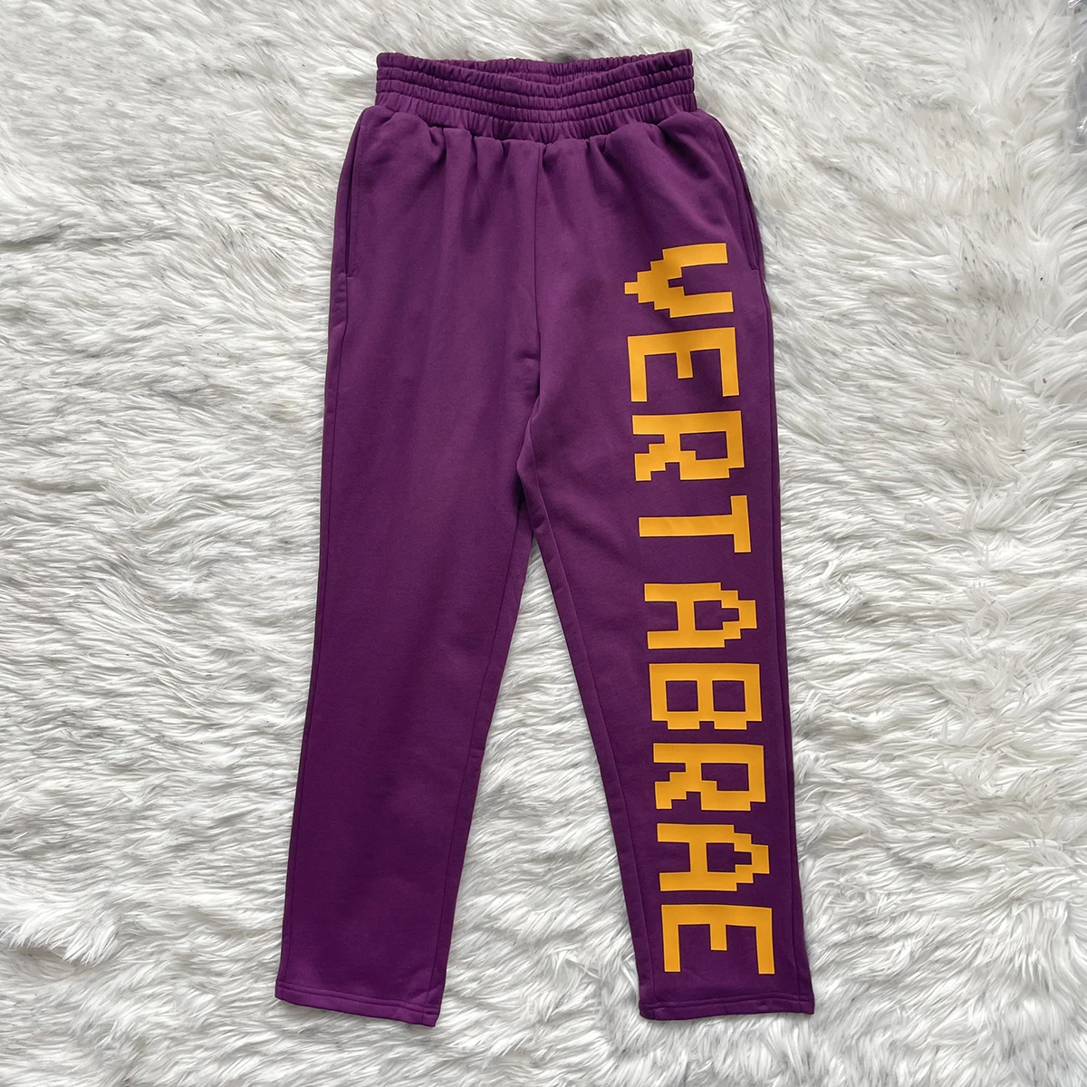 กางเกงวอร์ม Vertabrae สไตล์เรียบง่ายแบบยุโรปและอเมริกา พิมพ์ลายตัวอักษรหลากสี แนวสปอร์ต สำหรับผู้ชายและผู้หญิง สวมใส่สบายๆ