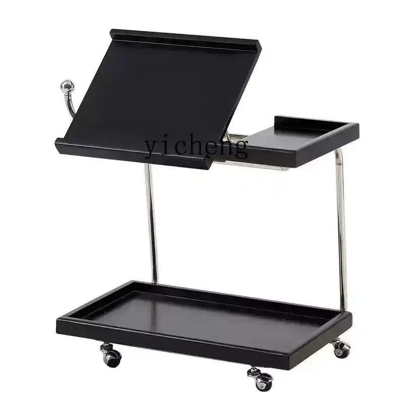 

Nordic side table solid wood mobile coffee table flap office multi-function bedside small corner table