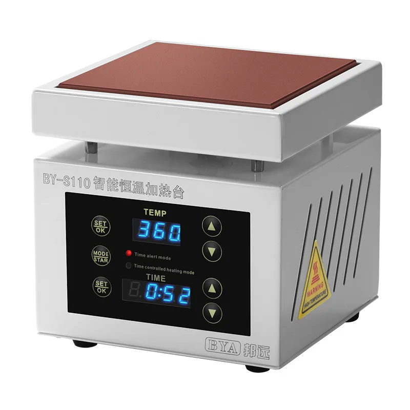 100*100mm Heating Station Electronic Hot Plate Table Preheating Platform 0~400℃ For BGA PCB SMD Phone LCD Touch Screen Repair