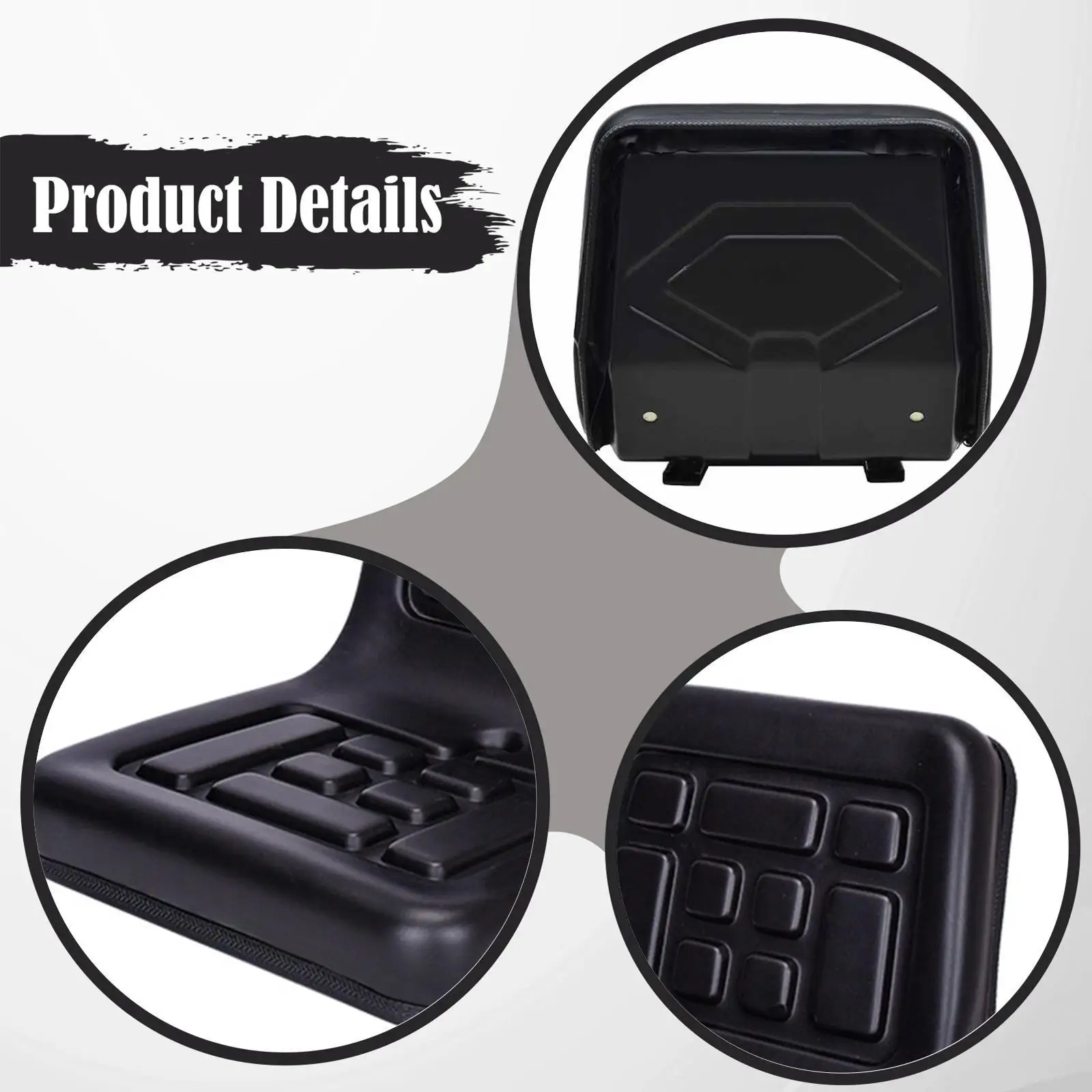 Universal Tractor Seat Replacement with Back Rest Attachment High Back for Road Sweeper Agricultural Machinery Vehicles