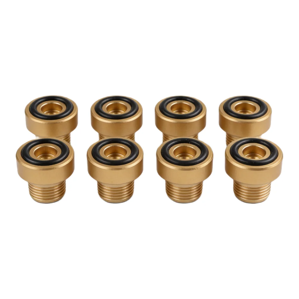 8 Brass Chopping Board Feet with Non-Slip Rubber Pads Designed for Use on Kitchen Cutting Boards and Serving Platters