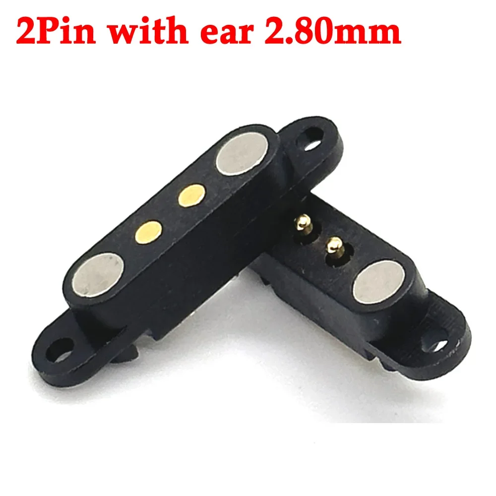 2 Pairs 2A Magnetic Pogo Pin Connector 2 3 4 5 Pole Male Female 2.8mm/2.54mm Spring Load DC Power Socket 2P 3P 4P 5P