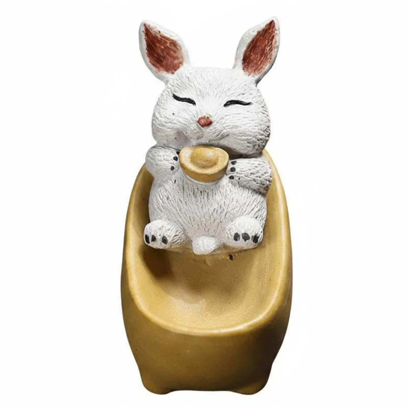 Animal Bathtub Figurine Soothing Mini Bathtub Pet Statue Adorable Cute Animal Desk Decoration for Tea Table, Office