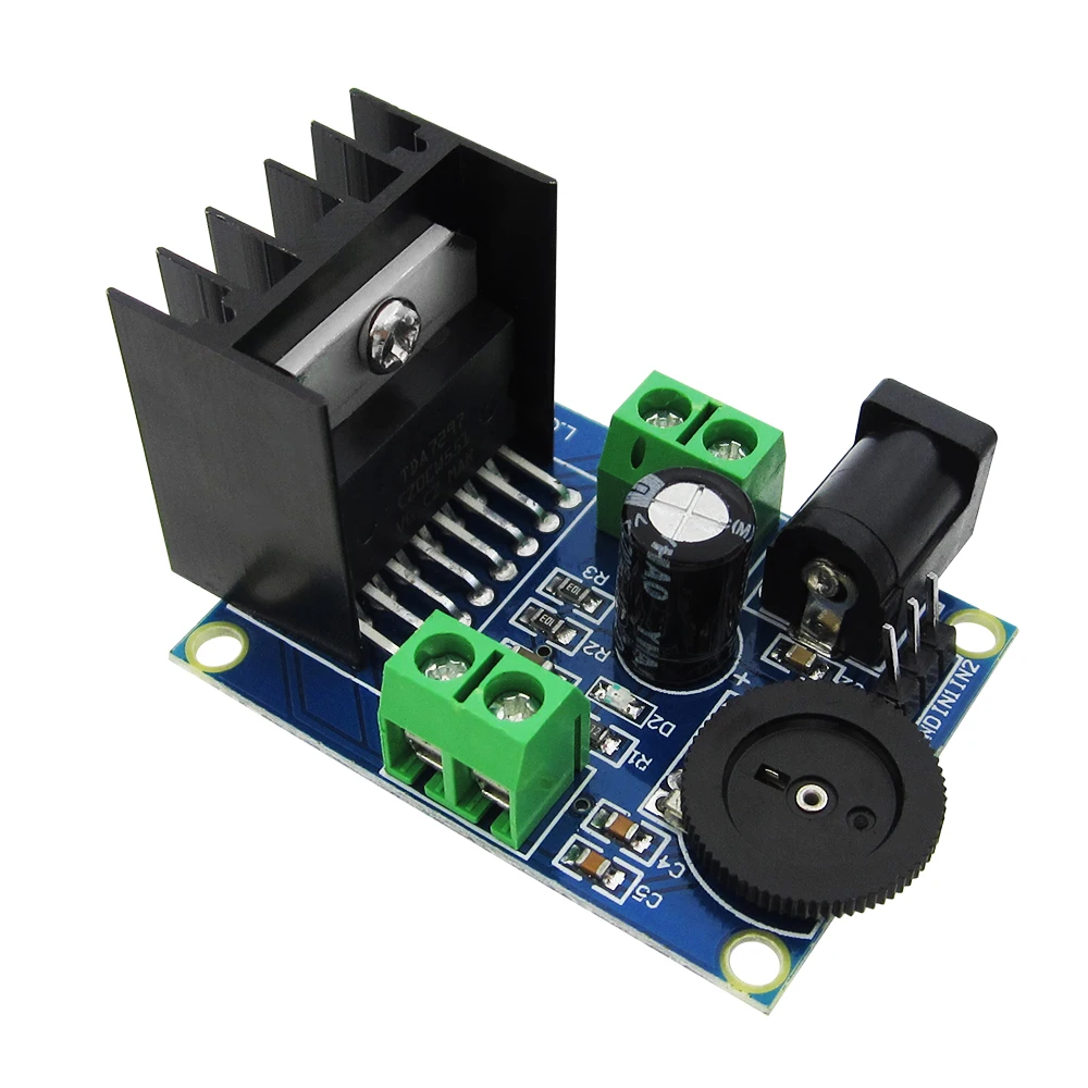 HAILANGNIAO 1pcs/lot TDA7297 amplifier board spare parts dc 12v grade 2.0 dual audio encoding 15w electronic diy kit